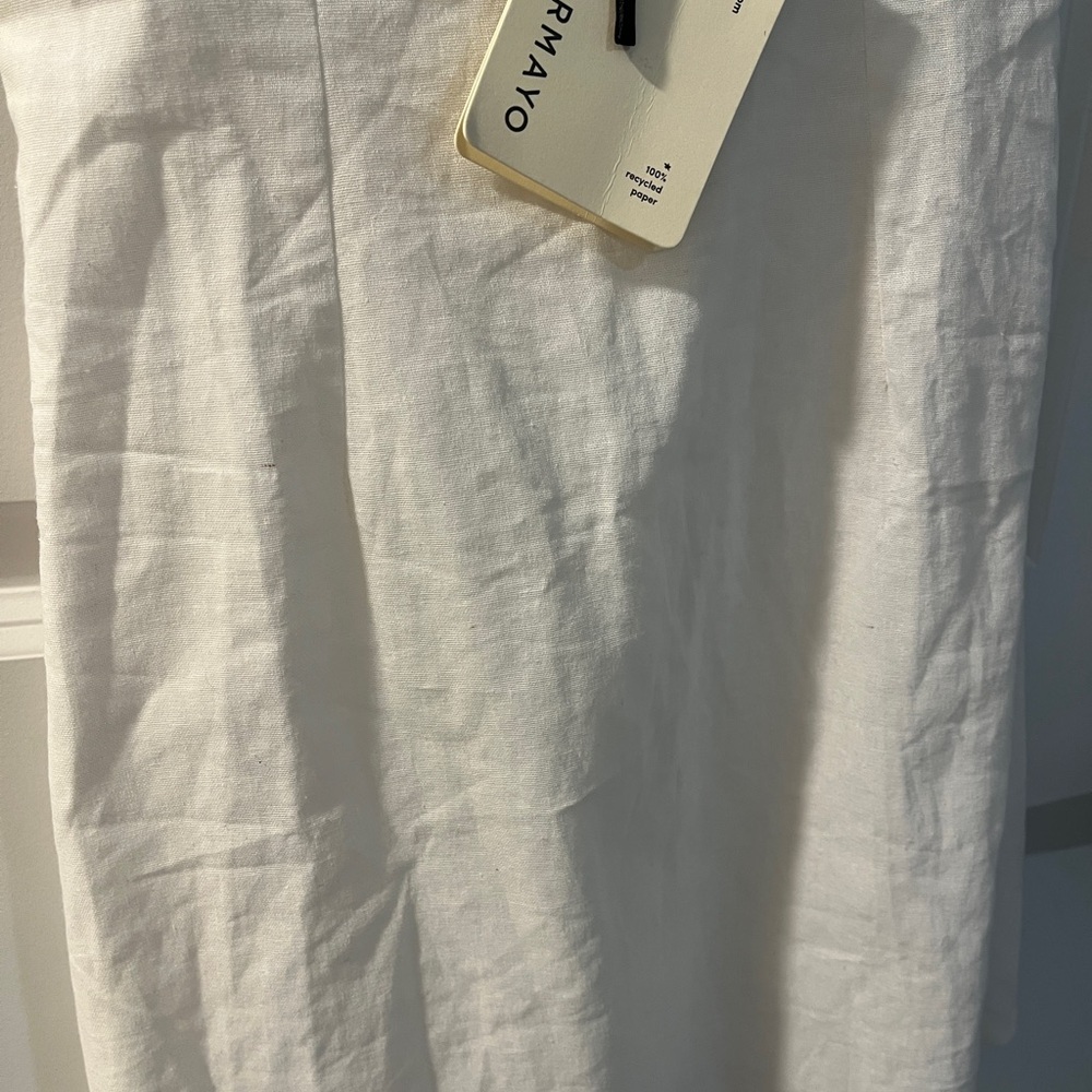 Peppermayo NWT White Mini Dress with Black Bow Trim SIZE 0 - Picture 7 of 7
